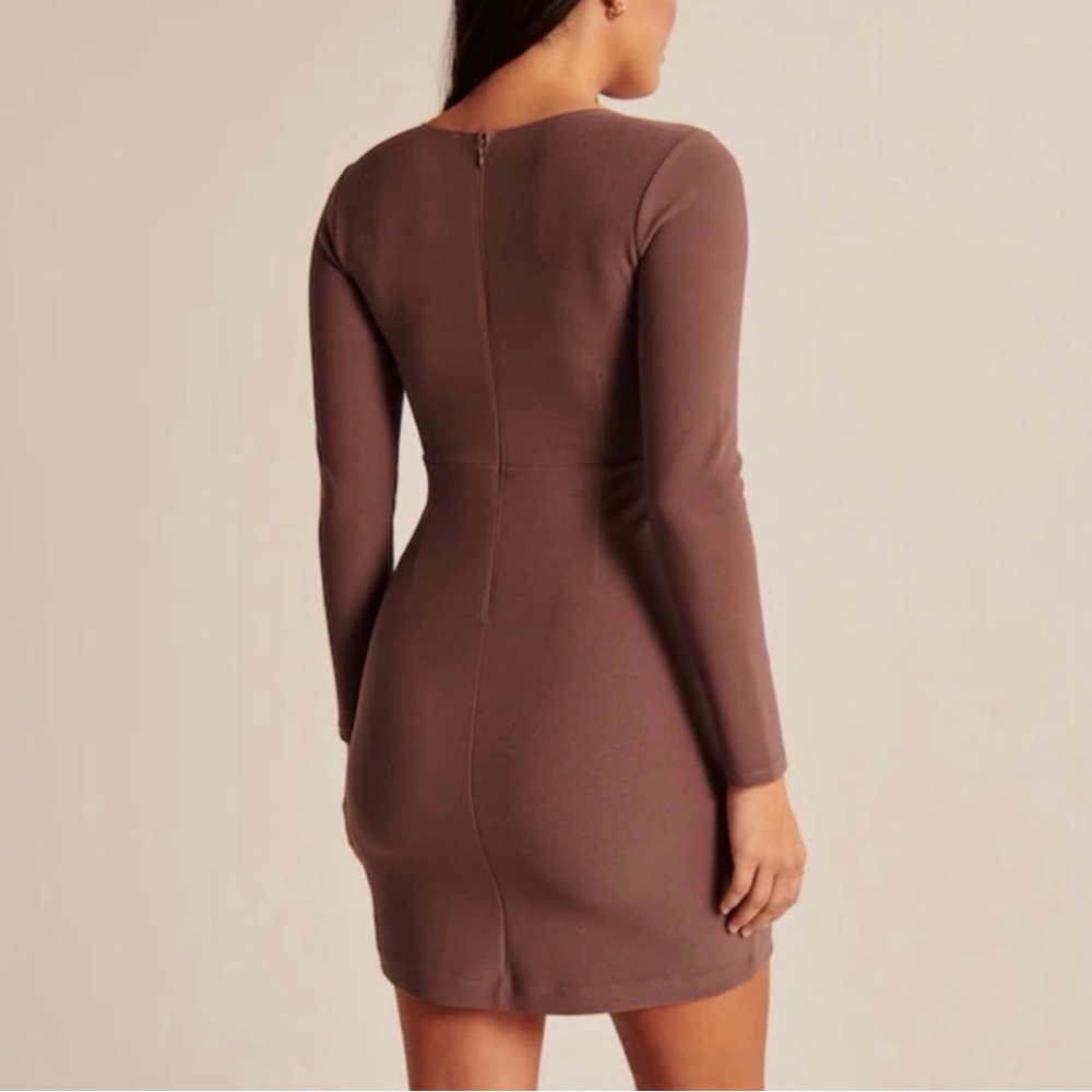 Abercrombie & Fitch Long Sleeve Brown Dress ExtraLarge Tall - Picture 2 of 10